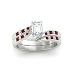 Load image into Gallery viewer, emerald-cut-swirl-channel-diamond-bridal-set-with-ruby-in-white-gold-FDENS4028EMGRUDR-NL-WG.jpg