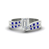 Load image into Gallery viewer, emerald-cut-swirl-channel-diamond-bridal-set-with-sapphire-in-white-gold-FDENS4028EMGSABL-NL-WG.jpg