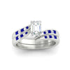 Load image into Gallery viewer, emerald-cut-swirl-channel-diamond-bridal-set-with-sapphire-in-white-gold-FDENS4028EMGSABL-NL-WG.jpg