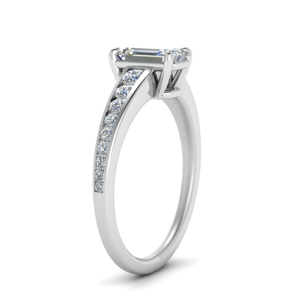 emerald-cut-swirl-engraved-channel-accent-diamond-engagement-ring-in-FD122866EMR-NL-WG