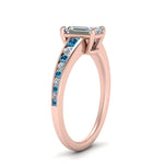 Load image into Gallery viewer, emerald-cut-swirl-engraved-channel-accent-diamond-engagement-ring-with-blue-topaz-in-FD122866EMRGICBLTO-NL-RG