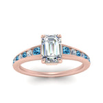 Load image into Gallery viewer, emerald-cut-swirl-engraved-channel-accent-diamond-engagement-ring-with-blue-topaz-in-FD122866EMRGICBLTO-NL-RG