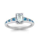 Load image into Gallery viewer, emerald-cut-swirl-engraved-channel-accent-diamond-engagement-ring-with-blue-topaz-in-FD122866EMRGICBLTO-NL-WG