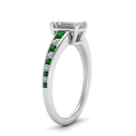 Load image into Gallery viewer, emerald-cut-swirl-engraved-channel-accent-diamond-engagement-ring-with-emerald-in-FD122866EMRGEMGR-NL-WG