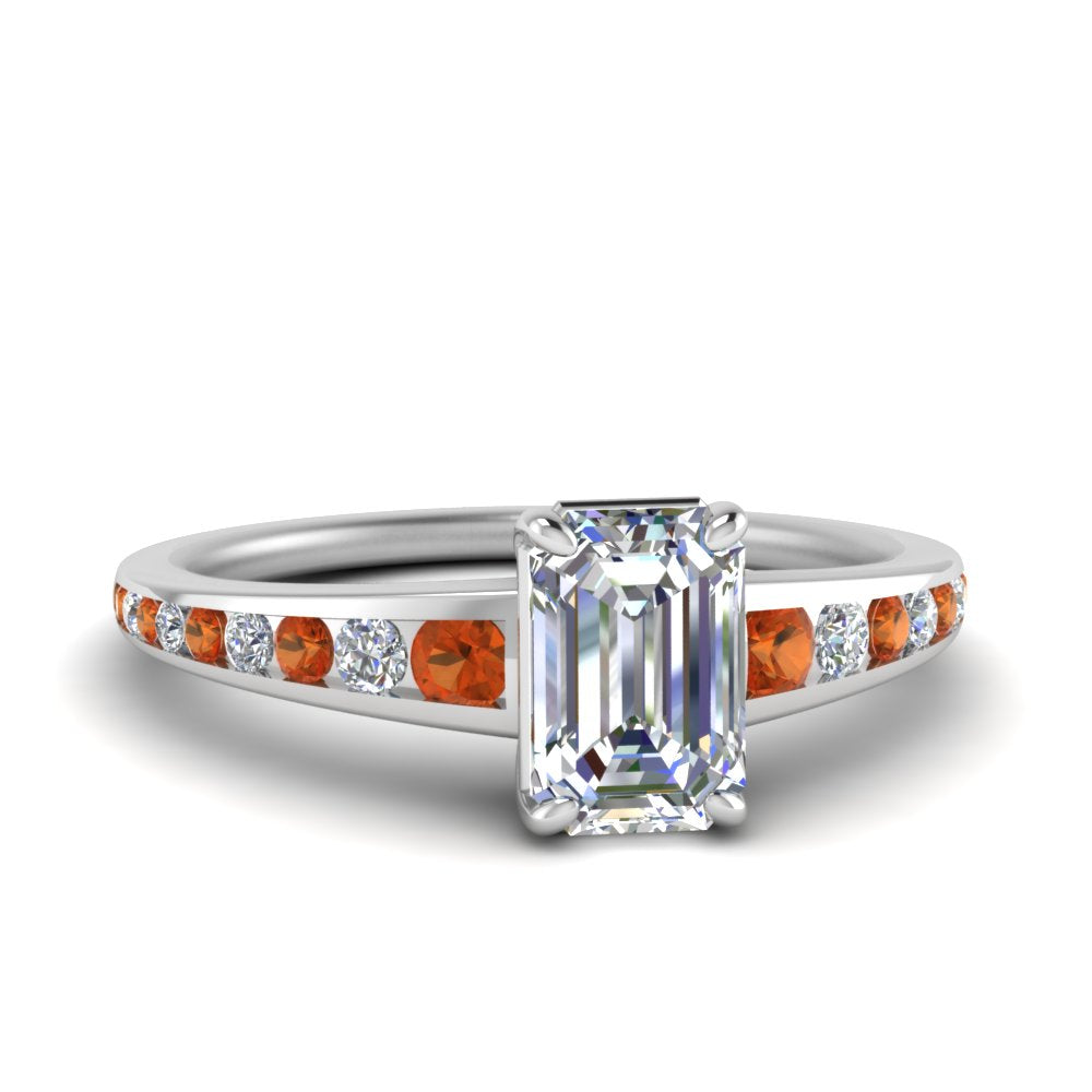 emerald-cut-swirl-engraved-channel-accent-diamond-engagement-ring-with-orange-sapphire-in-FD122866EMRGSAOR-NL-WG