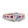 Load image into Gallery viewer, emerald-cut-swirl-engraved-channel-accent-diamond-engagement-ring-with-pink-sapphire-in-FD122866EMRGSADRPI-NL-RG