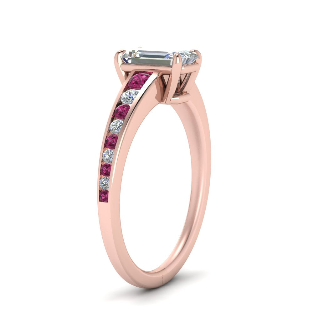 emerald-cut-swirl-engraved-channel-accent-diamond-engagement-ring-with-pink-sapphire-in-FD122866EMRGSADRPI-NL-RG