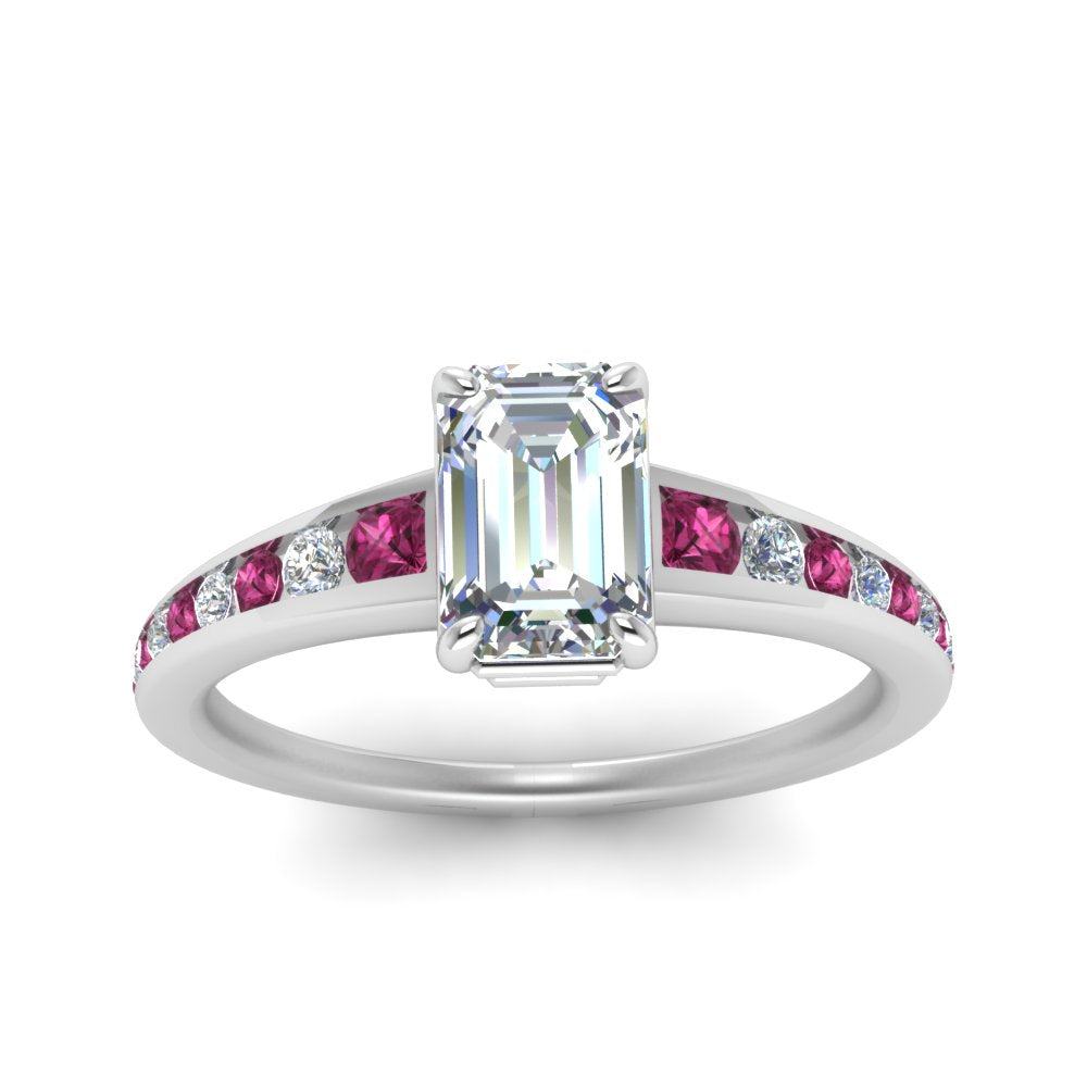 emerald-cut-swirl-engraved-channel-accent-diamond-engagement-ring-with-pink-sapphire-in-FD122866EMRGSADRPI-NL-WG