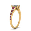 Load image into Gallery viewer, emerald-cut-swirl-engraved-channel-accent-diamond-engagement-ring-with-pink-sapphire-in-FD122866EMRGSADRPI-NL-YG