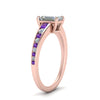 Load image into Gallery viewer, emerald-cut-swirl-engraved-channel-accent-diamond-engagement-ring-with-purple-topaz-in-FD122866EMRGVITO-NL-RG