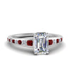 Load image into Gallery viewer, emerald-cut-swirl-engraved-channel-accent-diamond-engagement-ring-with-ruby-in-FD122866EMRGRUDR-NL-WG