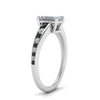 Load image into Gallery viewer, emerald-cut-swirl-engraved-channel-accent-engagement-ring-with-black-diamond-in-FD122866EMRGBLACK-NL-WG