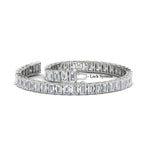 Load image into Gallery viewer, Emerald Cut Tennis Diamond Bracelet 10 Carat

