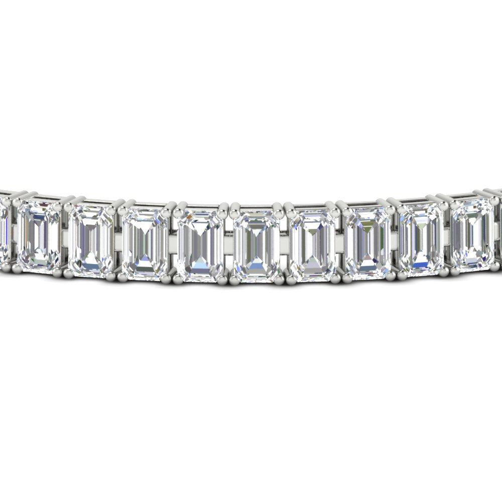 Emerald Cut Tennis Diamond Bracelet 10 Carat