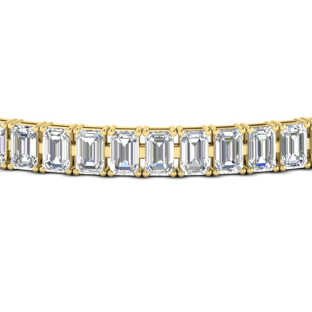 Emerald Cut Tennis Diamond Bracelet 10 Carat