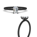 Load image into Gallery viewer, emerald-cut-thin-classic-solitaire-engagement-ring-in-black-gold-fdens9358emrangle3-nl-bg
