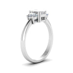 Load image into Gallery viewer, Emerald Cut 3 Stone Trapezoid Engagement Ring
