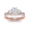 Load image into Gallery viewer, emerald-cut-twisted-floral-prong-diamond-wedding-set-in-rose-gold-FD10257EM-ANGLE5-NL-RG?v=1756359975