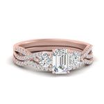 Load image into Gallery viewer, emerald-cut-twisted-floral-prong-diamond-wedding-set-in-rose-gold-FD10257EM-NL-RG?v=1756359975
