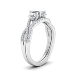 Load image into Gallery viewer, emerald-cut-twisted-floral-prong-diamond-wedding-set-in-white-gold-FD10257EM-ANGLE2-NL-WG?v=1756359975
