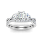 Load image into Gallery viewer, emerald-cut-twisted-floral-prong-diamond-wedding-set-in-white-gold-FD10257EM-ANGLE5-NL-WG?v=1756359975
