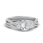 Load image into Gallery viewer, emerald-cut-twisted-floral-prong-diamond-wedding-set-in-white-gold-FD10257EM-NL-WG_55df0f29-3249-434b-9472-fb437208584c?v=1756360117

