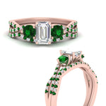 Load image into Gallery viewer, emerald-cut-twisted-floral-prong-emerald-wedding-set-in-rose-gold-FD10257EMGEMGR-ANGLE3-NL-RG?v=1756359975
