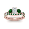 Load image into Gallery viewer, emerald-cut-twisted-floral-prong-emerald-wedding-set-in-rose-gold-FD10257EMGEMGR-ANGLE5-NL-RG?v=1756359975