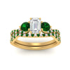 Load image into Gallery viewer, emerald-cut-twisted-floral-prong-emerald-wedding-set-in-yellow-gold-FD10257EMGEMGR-ANGLE5-NL-YG?v=1756359975