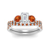 Load image into Gallery viewer, emerald-cut-twisted-floral-prong-orange-sapphire-wedding-set-in-white-gold-FD10257EMGSAOR-ANGLE5-NL-WG?v=1756359975