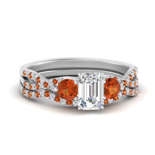 emerald-cut-twisted-floral-prong-orange-sapphire-wedding-set-in-white-gold-FD10257EMGSAOR-NL-WG?v=1756359975