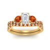 Load image into Gallery viewer, emerald-cut-twisted-floral-prong-orange-sapphire-wedding-set-in-yellow-gold-FD10257EMGSAOR-ANGLE5-NL-YG?v=1756359975