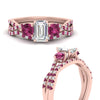 Load image into Gallery viewer, emerald-cut-twisted-floral-prong-pink-sapphire-wedding-set-in-rose-gold-FD10257EMGSADRPI-ANGLE3-NL-RG?v=1756359975