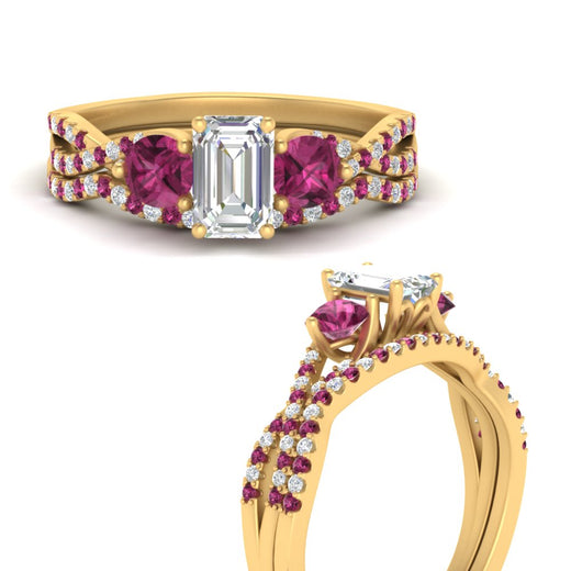 emerald-cut-twisted-floral-prong-pink-sapphire-wedding-set-in-yellow-gold-FD10257EMGSADRPI-ANGLE3-NL-YG?v=1756359975