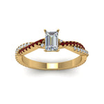 Load image into Gallery viewer, emerald-cut-twisted-vine-diamond-engagement-ring-for-women-with-ruby-in-14K-yellow-gold-FD8233EMRGRUDR-NL-YG.jpg
