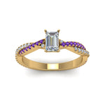 Load image into Gallery viewer, emerald-cut-twisted-vine-diamond-engagement-ring-for-women-with-violac-topaz-in-14K-yellow-gold-FD8233EMRGVITO-NL-YG.jpg
