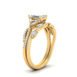 Load image into Gallery viewer, emerald-cut-twisted-vine-luxury-diamond-bridal-ring-set-in-yellow-gold-FDENR3211EMANGLE3-NL-YG