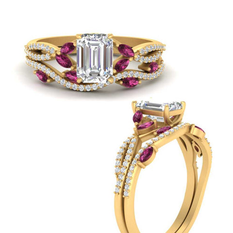emerald-cut-twisted-vine-luxury-pink-sapphire-bridal-ring-set-in-yellow-gold-FDENR3211EMGSADRPIANGLE3-NL-YG