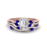 Load image into Gallery viewer, emerald-cut-twisted-vine-luxury-sapphire-bridal-ring-set-in-rose-gold-FDENR3211EMGSABLANGLE3-NL-RG