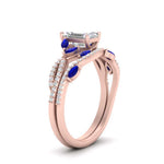 Load image into Gallery viewer, emerald-cut-twisted-vine-luxury-sapphire-bridal-ring-set-in-rose-gold-FDENR3211EMGSABLANGLE3-NL-RG
