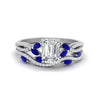 Load image into Gallery viewer, emerald-cut-twisted-vine-luxury-sapphire-bridal-ring-set-in-white-gold-FDENR3211EMGSABLANGLE3-NL-WG