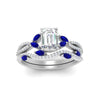 Load image into Gallery viewer, emerald-cut-twisted-vine-luxury-sapphire-bridal-ring-set-in-white-gold-FDENR3211EMGSABLANGLE3-NL-WG