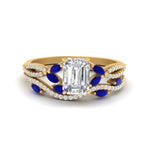 Load image into Gallery viewer, emerald-cut-twisted-vine-luxury-sapphire-bridal-ring-set-in-yellow-gold-FDENR3211EMGSABLANGLE3-NL-YG
