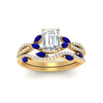 Load image into Gallery viewer, emerald-cut-twisted-vine-luxury-sapphire-bridal-ring-set-in-yellow-gold-FDENR3211EMGSABLANGLE3-NL-YG