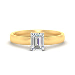 Load image into Gallery viewer, emerald-cut-two-tone-3-mm-comfort-fit-solitaire-ring-in-yellow-gold-fdens11590emrsleep-3.00mm-nl-yg?v=1758109705