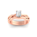 Load image into Gallery viewer, emerald-cut-vine-inspired-solitaire-bridal-ring-set-in-rose-gold-fdens8252emangle5-nl-rg.jpg?v=1767085620