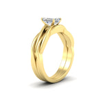 Load image into Gallery viewer, emerald-cut-vine-inspired-solitaire-bridal-ring-set-in-yellow-gold-fdens8252emangle2-nl-yg.jpg?v=1767085620