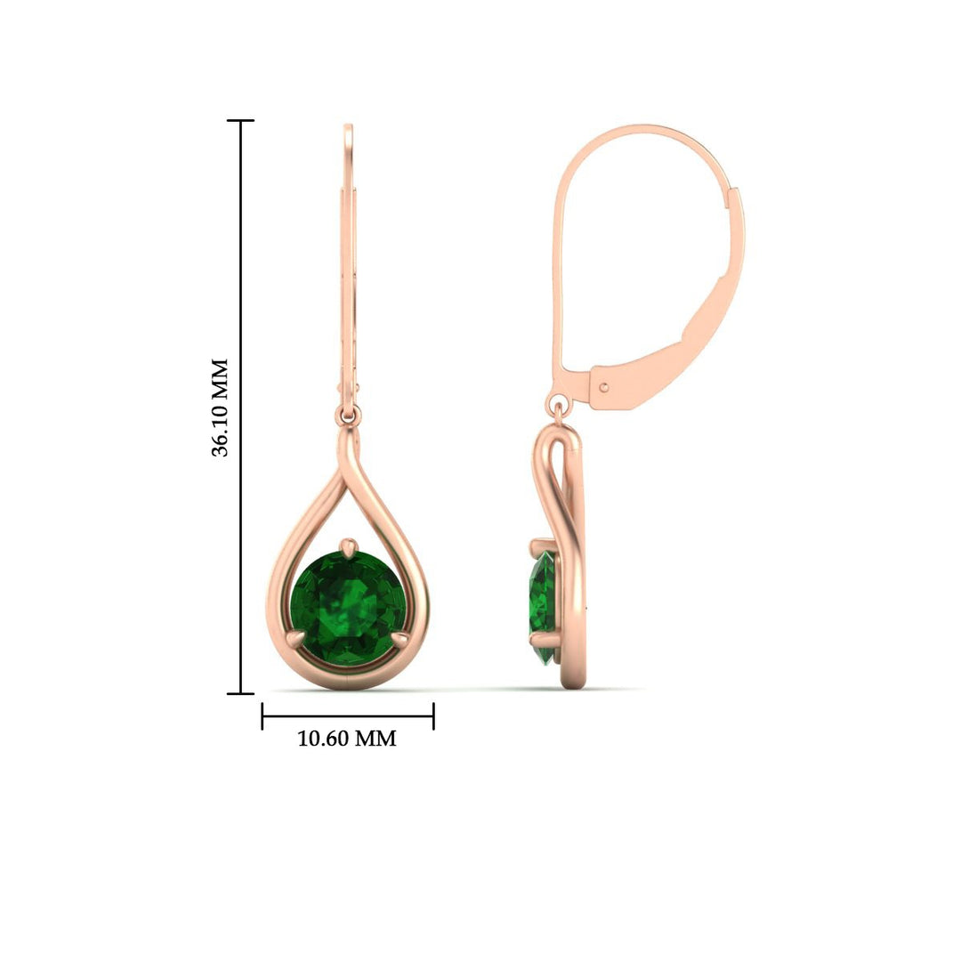 Solitaire Drop Earrings