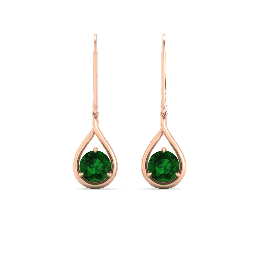 Solitaire Drop Earrings