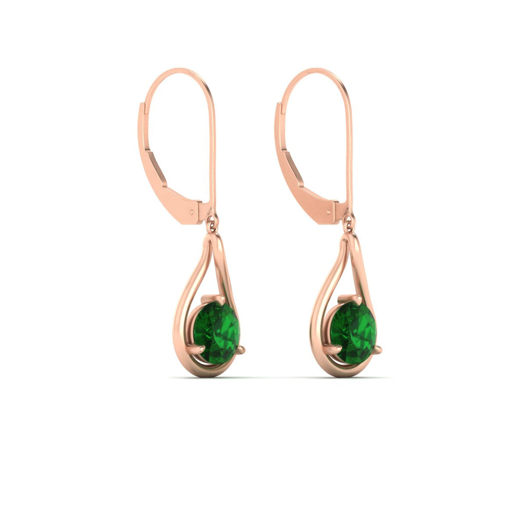 Solitaire Drop Earrings